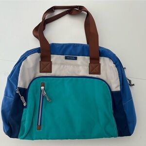 Vera Bradley Cool Lagoon Go Anywhere Carry-On Lighten‎ Up Travel Duffle Bag NWOT